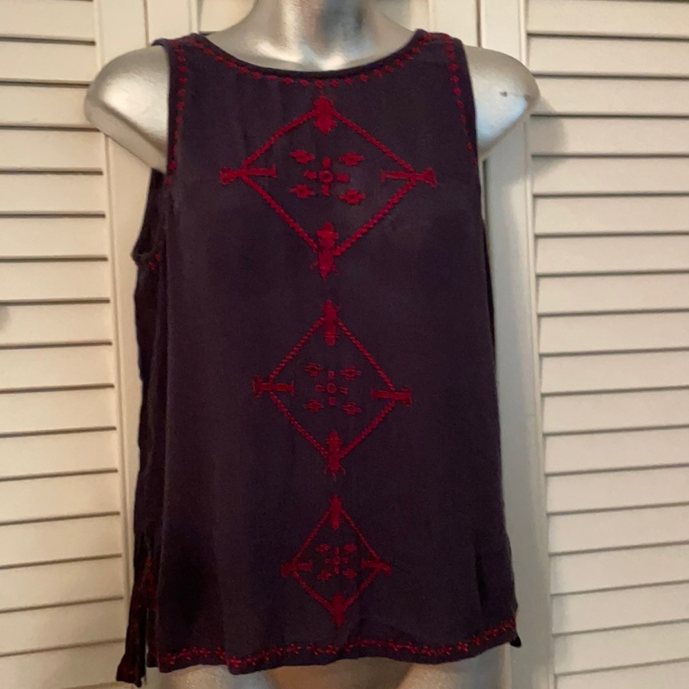 Juniper navy tank top